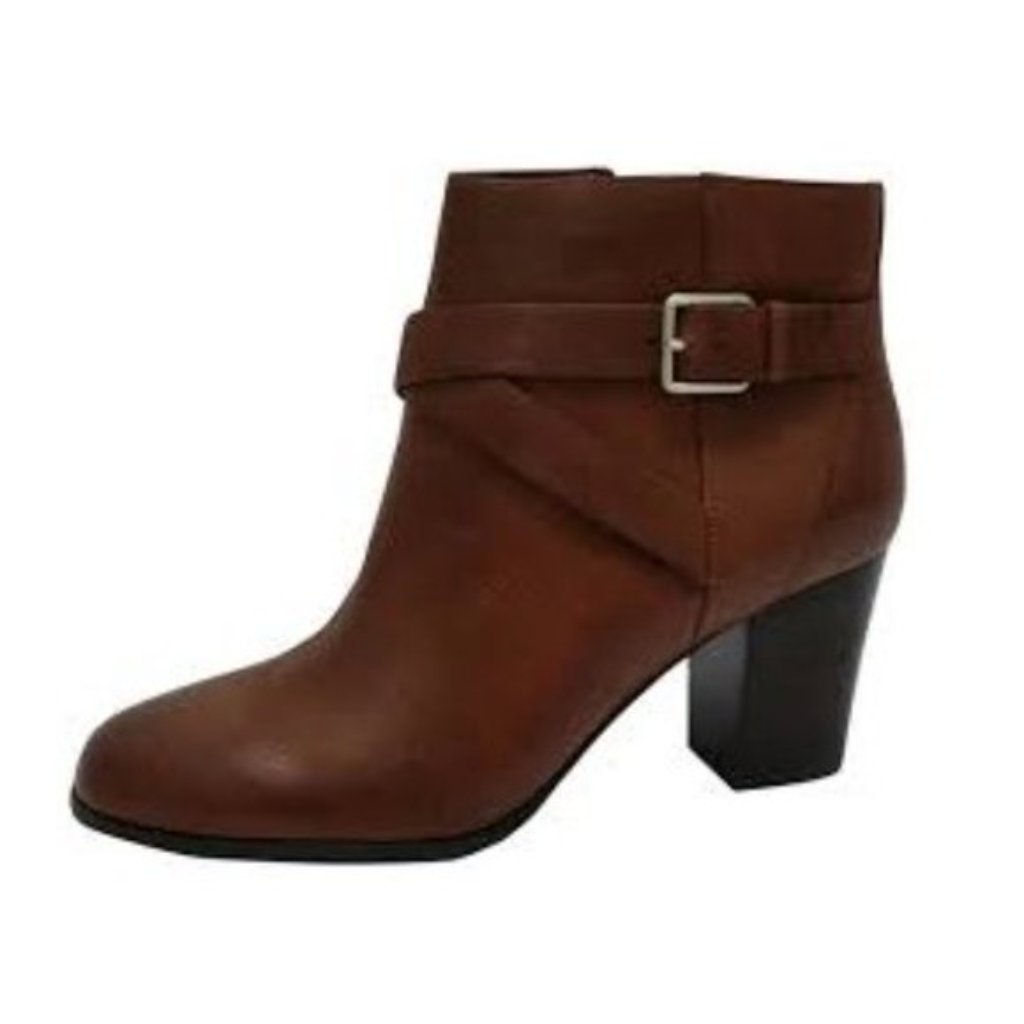 Cole Haan Grand Os - Hinckley Ankle Booties Block Heel In Sequoia Brown - S 10